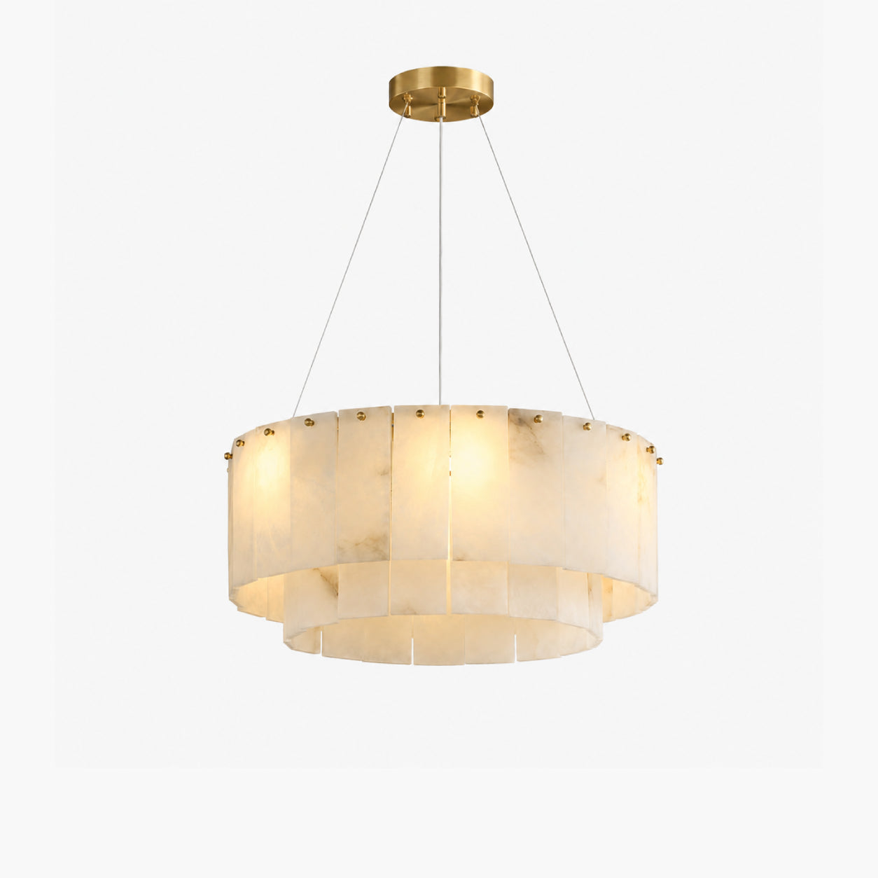 Nonzerad Alabaster Dining Room Gold Chandelier Pendant Lights