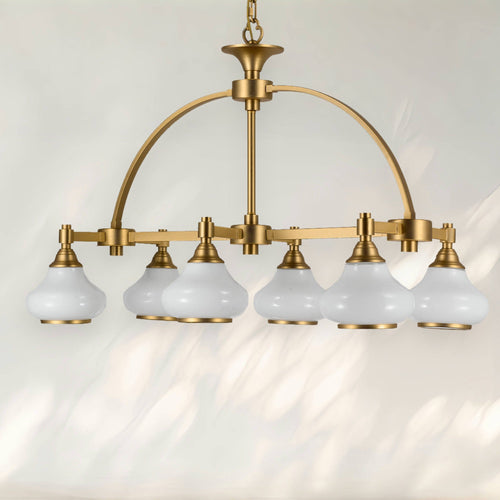 6 - Light Island Pendant Light with Milk White Glass Shades - fovolighting
