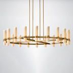 Summit Milk Glass Round Chandelier