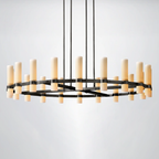 Summit Milk Glass Round Chandelier