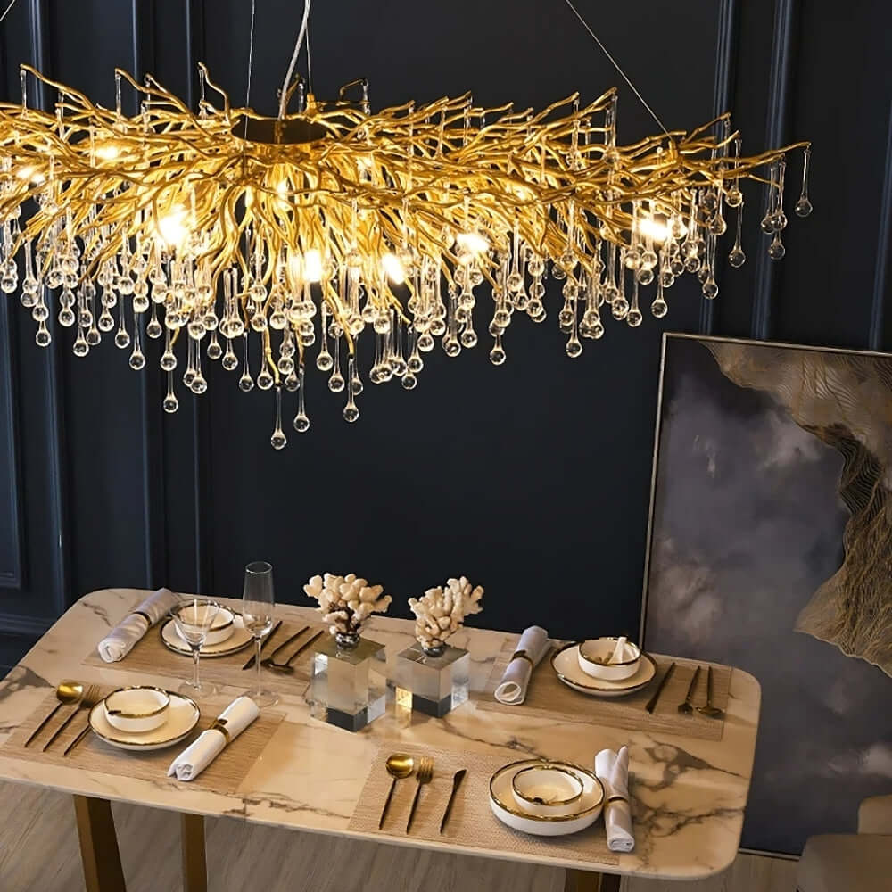 62" Albero Dining Room Crystal Chandelier - fovolighting