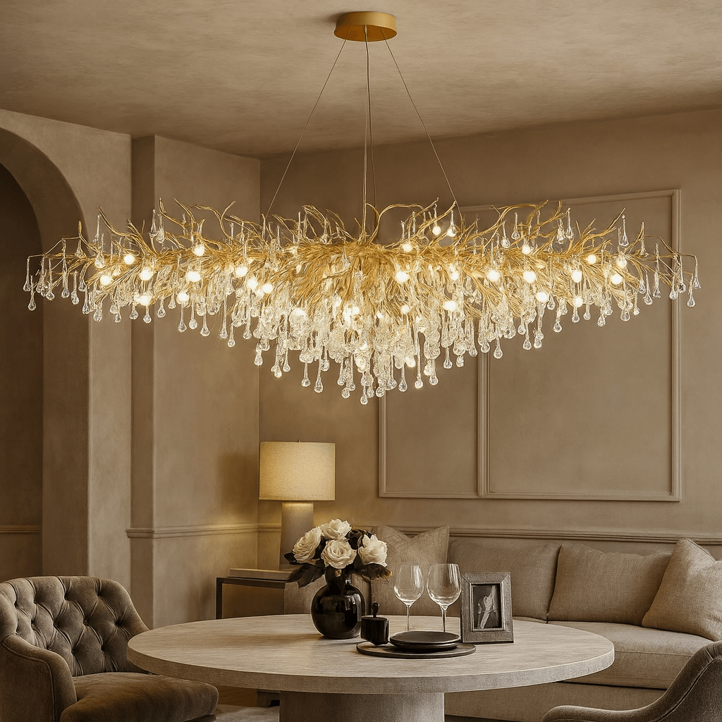 62" Albero Dining Room Crystal Chandelier - fovolighting