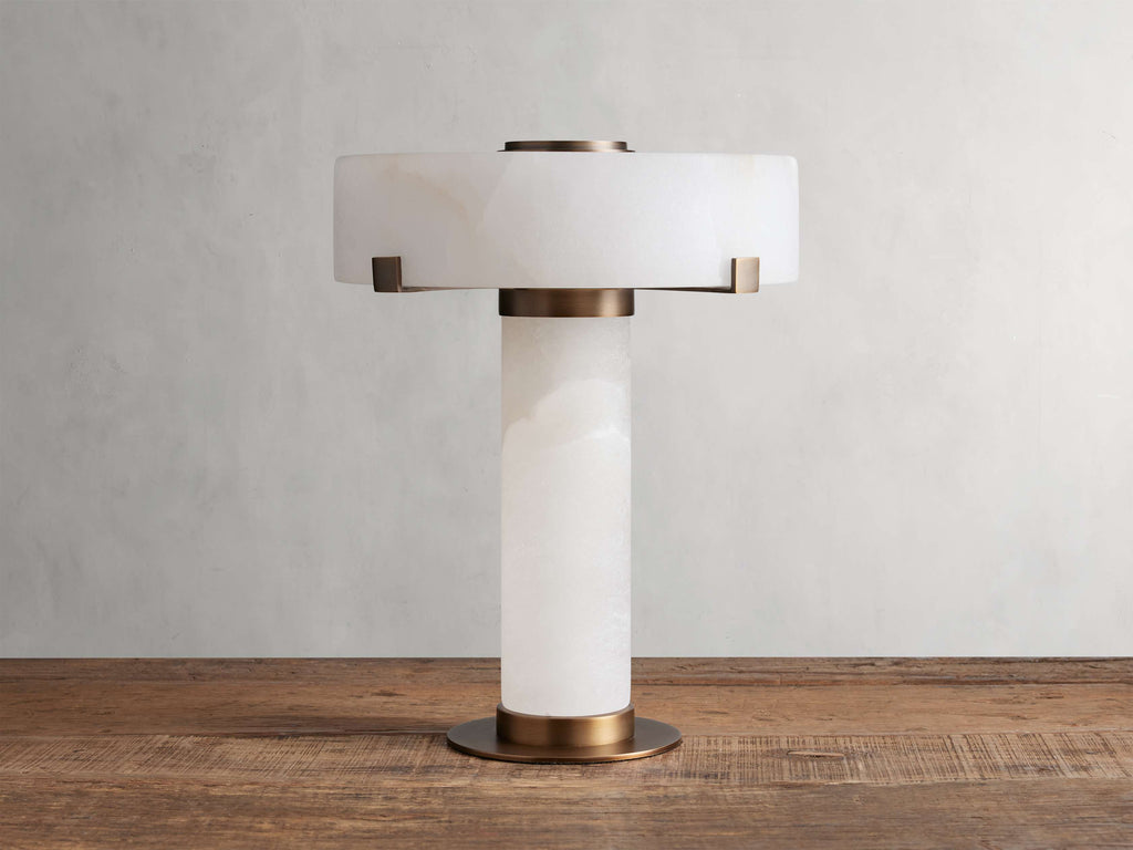 Chayla Alabaster Stone Table Lamp 13'' 19''