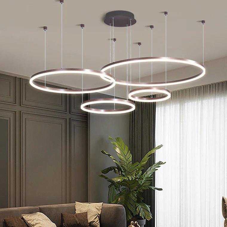 Grandeur Multi Rings Brown Chandelier