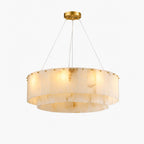 Nonzerad Alabaster Dining Room Gold Chandelier Pendant Lights