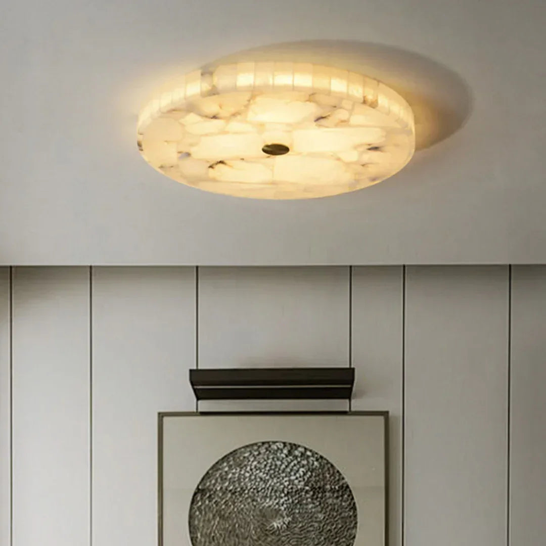Luminous Alabaster Flush Mount Ceiling Light