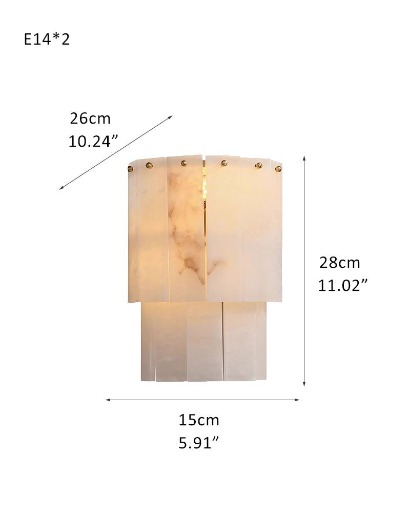 7-Layer Round Alabaster Chandelier lamp black - fovolighting
