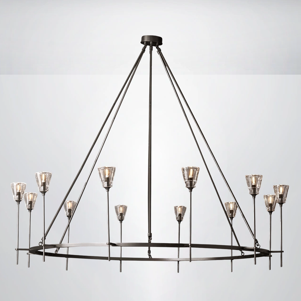 Crest Round Chandelier 70"