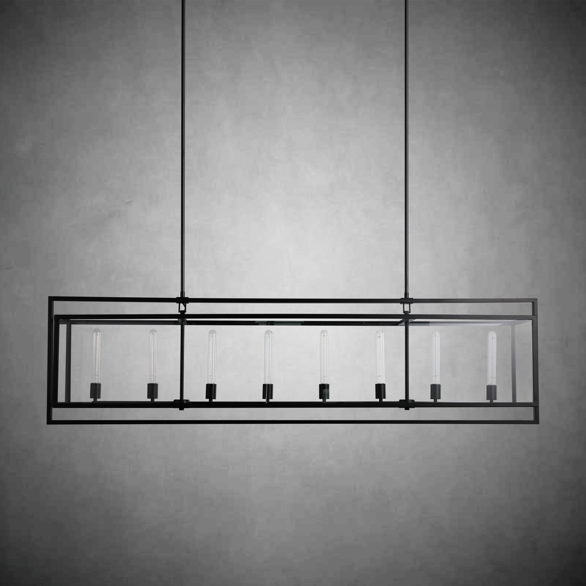 72 Inch Glass Rectangular Chandelier - Beckman - fovolighting