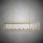 72 Inch Glass Rectangular Chandelier - Beckman - fovolighting