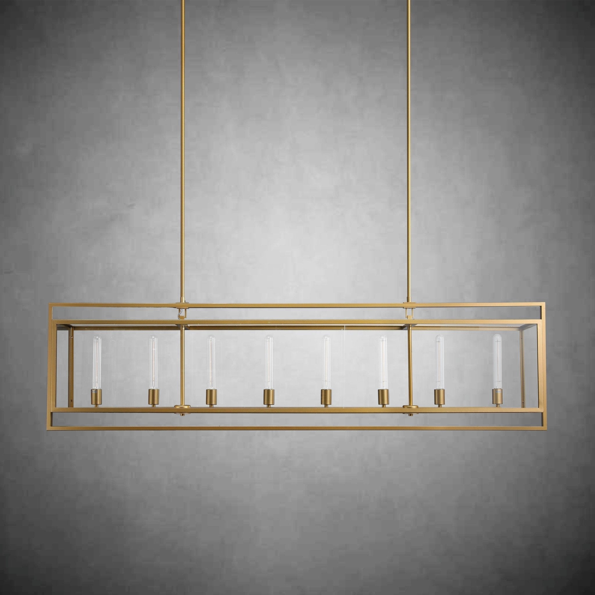 72 Inch Glass Rectangular Chandelier - Beckman - fovolighting