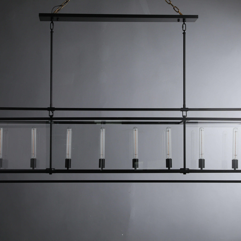 72 Inch Glass Rectangular Chandelier - Beckman - fovolighting