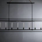 72 Inch Glass Rectangular Chandelier - Beckman - fovolighting