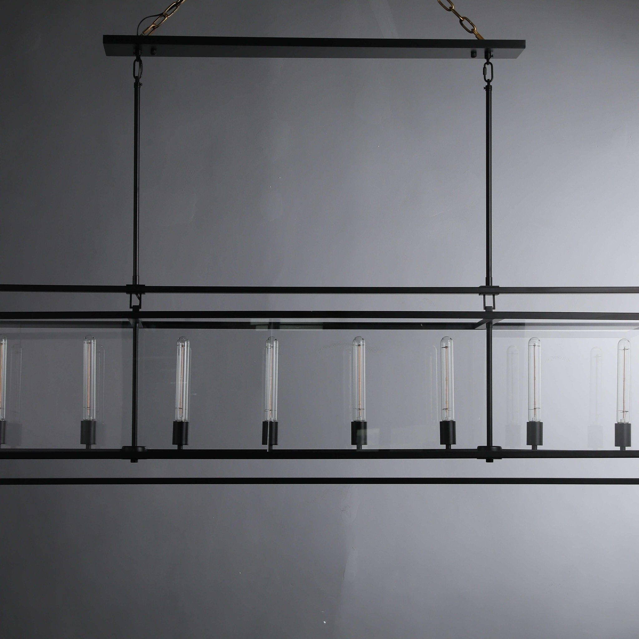 72 Inch Glass Rectangular Chandelier - Beckman - fovolighting