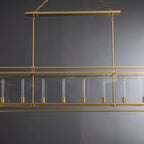 72 Inch Glass Rectangular Chandelier - Beckman - fovolighting