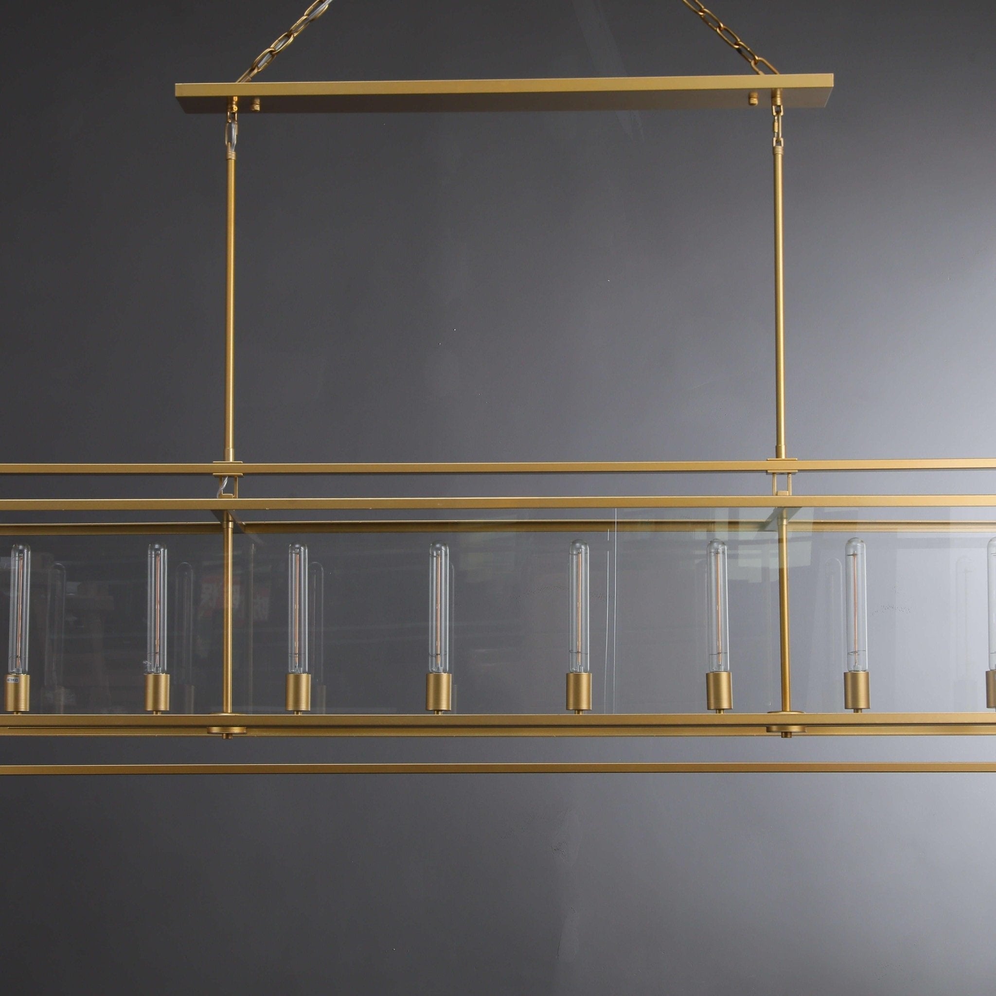 72 Inch Glass Rectangular Chandelier - Beckman - fovolighting