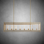 72 Inch Glass Rectangular Chandelier - Beckman - fovolighting