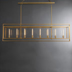 72 Inch Glass Rectangular Chandelier - Beckman - fovolighting
