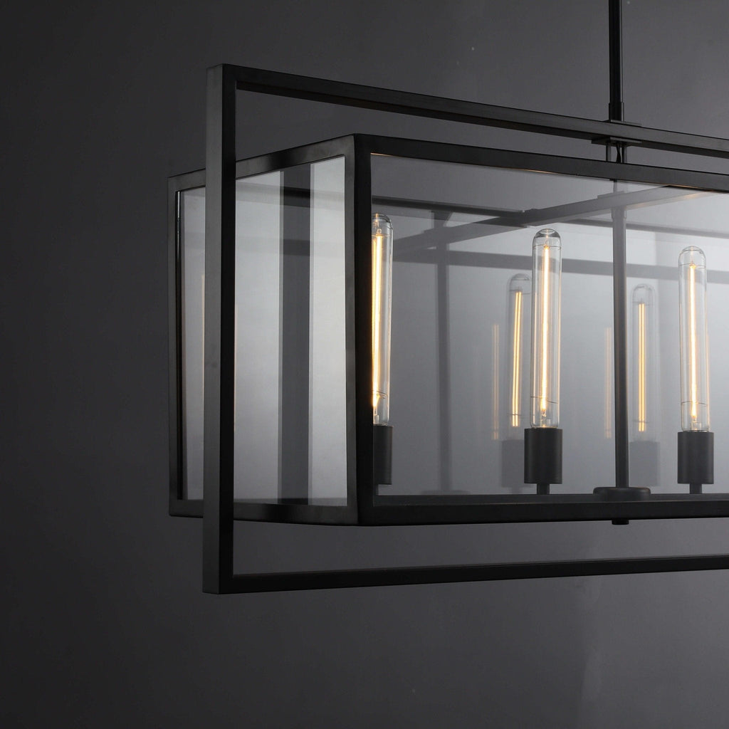 72 Inch Glass Rectangular Chandelier - Beckman - fovolighting