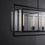 72 Inch Glass Rectangular Chandelier - Beckman - fovolighting