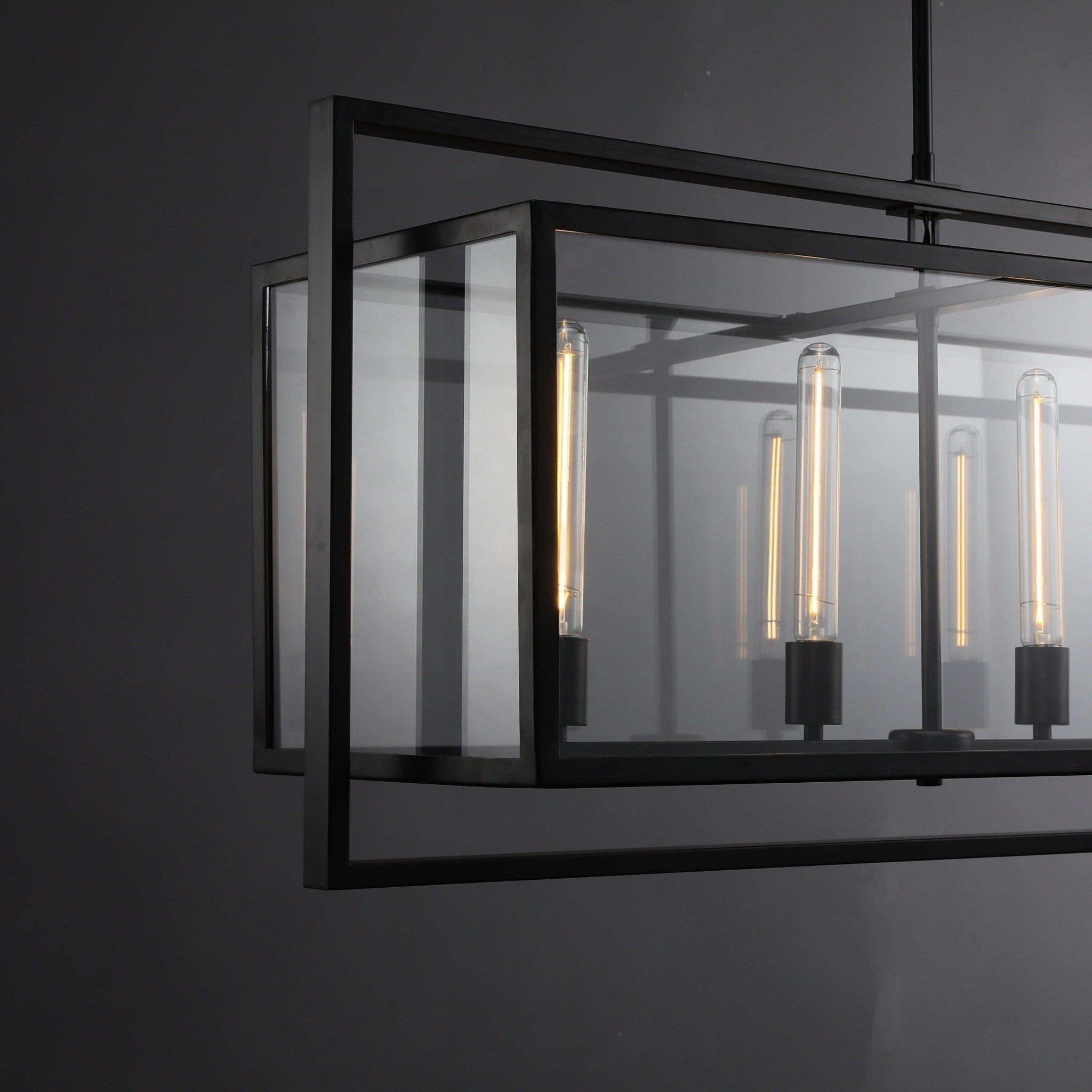 72 Inch Glass Rectangular Chandelier - Beckman - fovolighting