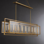72 Inch Glass Rectangular Chandelier - Beckman - fovolighting