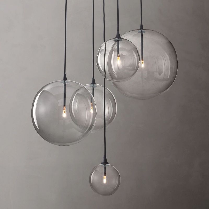Glass Globe Cluster Chandelier
