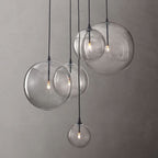 Glass Globe Cluster Chandelier