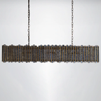 Roselle Glass Rectangular Chandelier