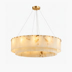 Nonzerad Alabaster Dining Room Gold Chandelier Pendant Lights