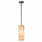 Hand-Carver Alabaster Cylinder Pendant