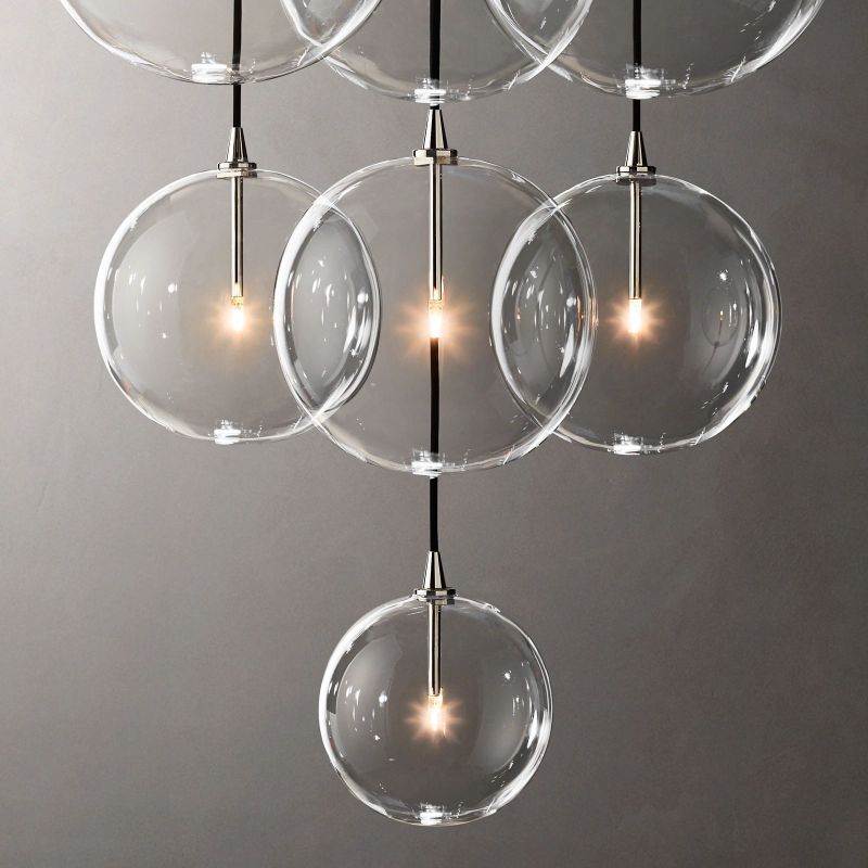 Glass Globe Cluster Chandelier