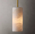 Hand Carved Alabaster Cylinder Pendant