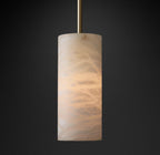 Hand Carved Alabaster Cylinder Pendant