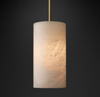 Hand Carved Alabaster Cylinder Pendant