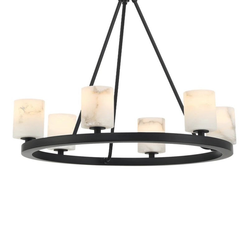 Estate 6 Light Chandelier Alabaster