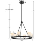Estate 6 Light Chandelier Alabaster