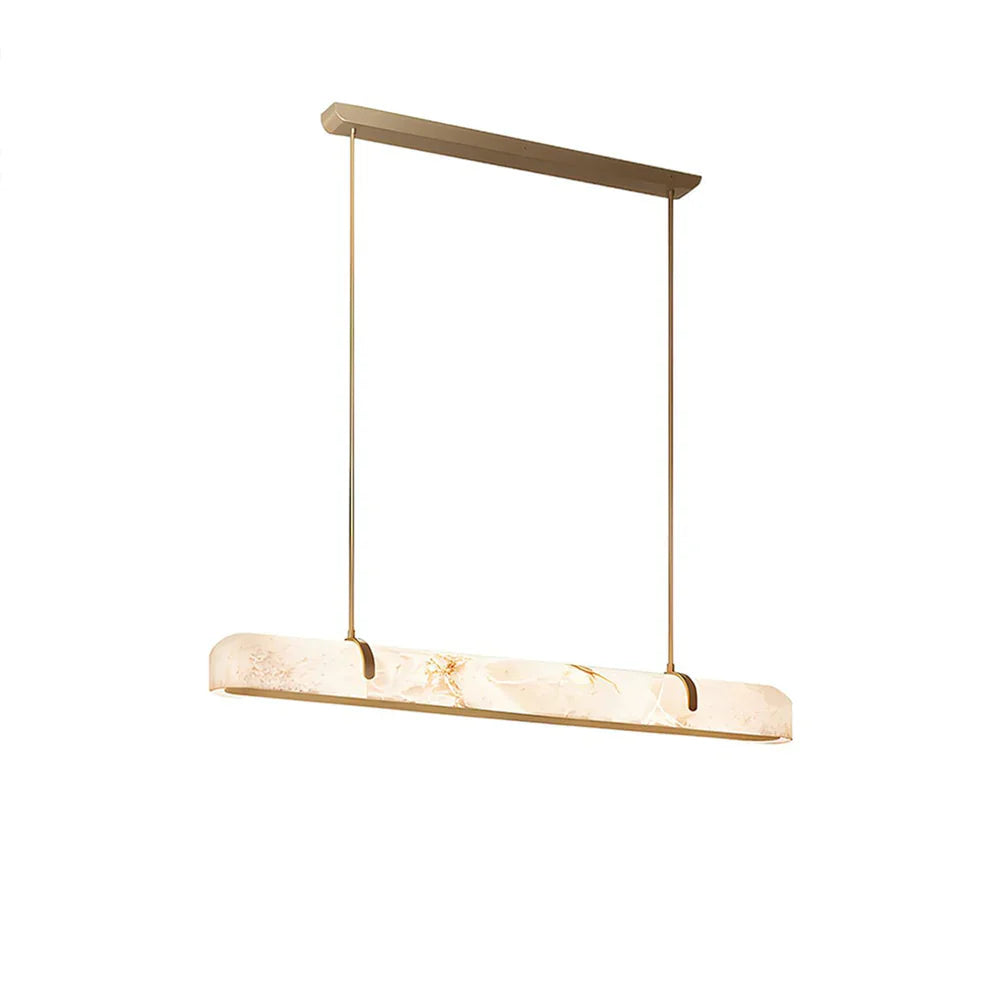 Linear Alabaster Chandelier, Kitchen Island Pendant Light