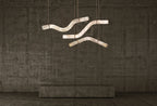Alabaster Bent Tube Chandelier C