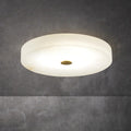 Alabaster Flush Mounted Round Led Chandelier