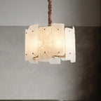 Alabaster Lorry Round Chandelier 20" 31"