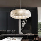 Orion Alabaster 2 tier Round Art Chandelier