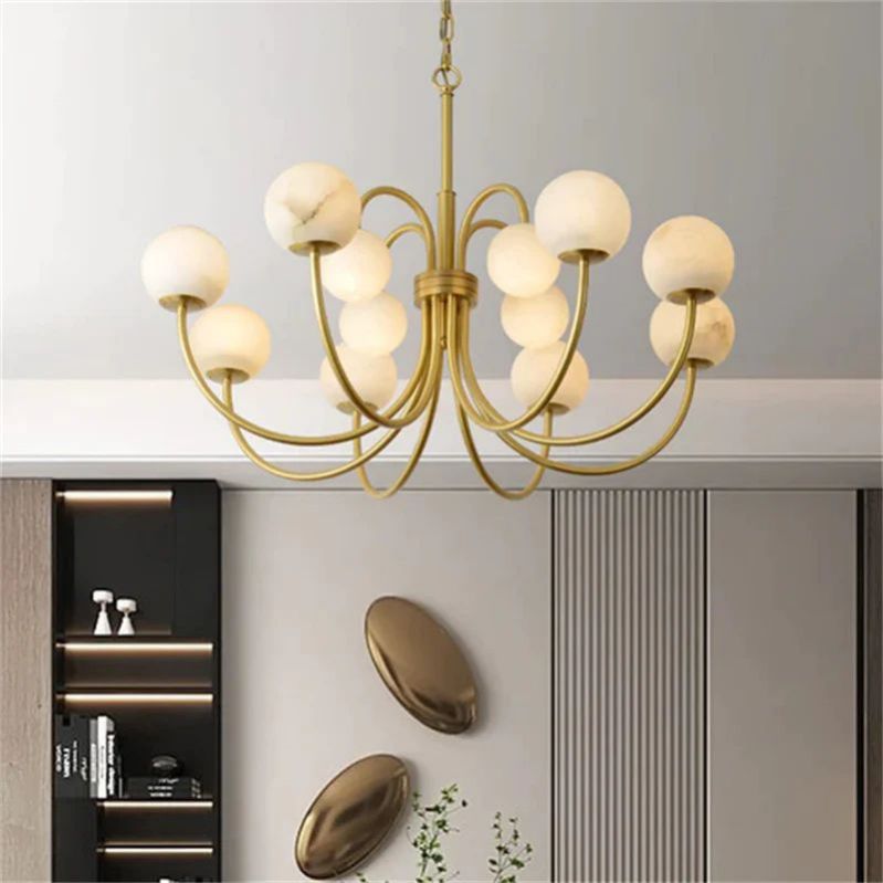 Sienna Alabaster Radial Chandelier