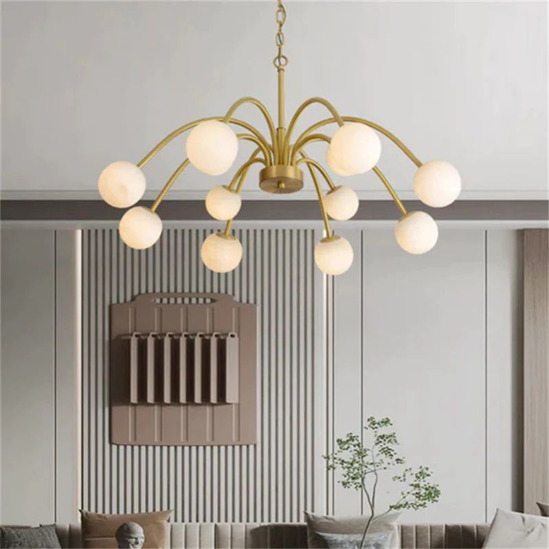 Sienna Alabaster Radial Chandelier