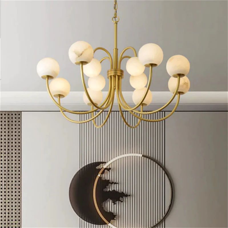 Sienna Alabaster Radial Chandelier