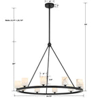 Estate 10 Light Chandelier Alabaster