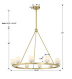 Estate 10 Light Chandelier Alabaster