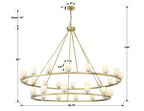 Estate 30 Light Chandelier Alabaster