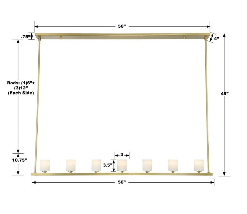 Estate 7 Light Chandelier Alabaster