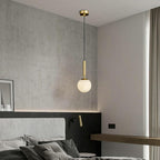 Alabaster Round Art Pendant Light
